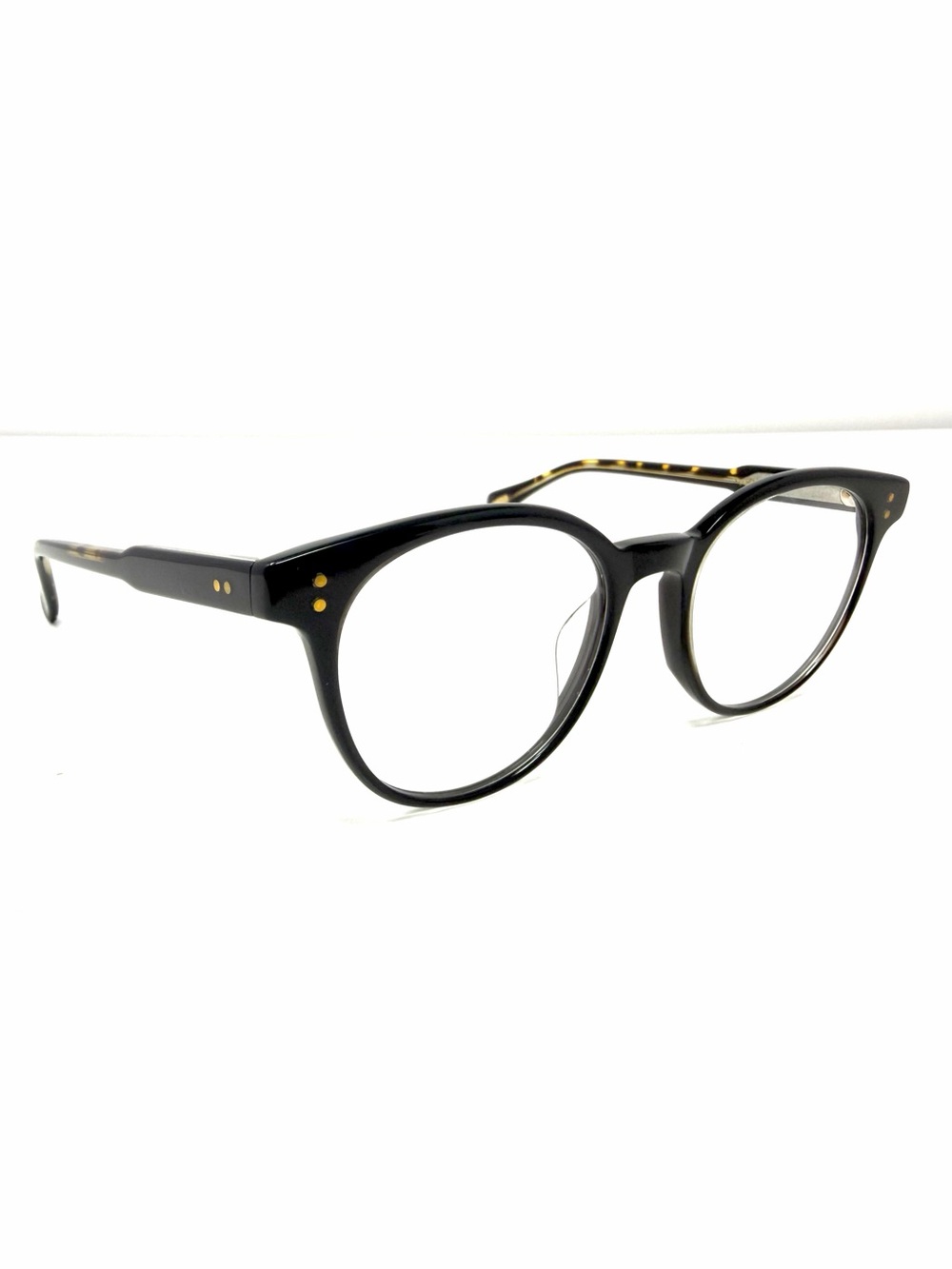 RAEN Women’s Marin II Crystal Black Round Cat Eye Glasses 48 18 140 Clear Lenses